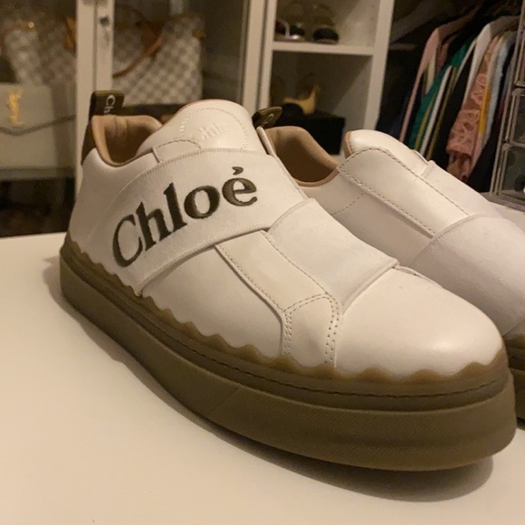 Chloe Lauren Logo Slip On Sneaker In Grove Brown - Picture 2 of 11